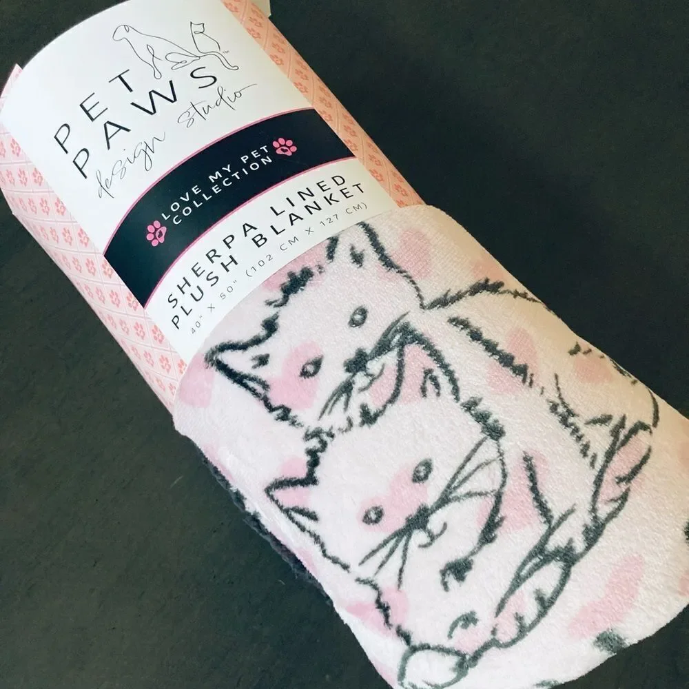 Cat Mom Purrfect Plush Sherpa Pet Throw Blanket